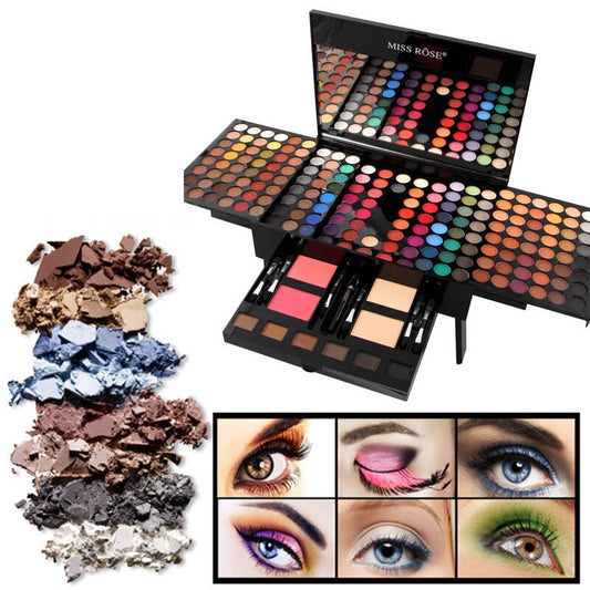 180-color eyeshadow and blush palette, piano-shaped case