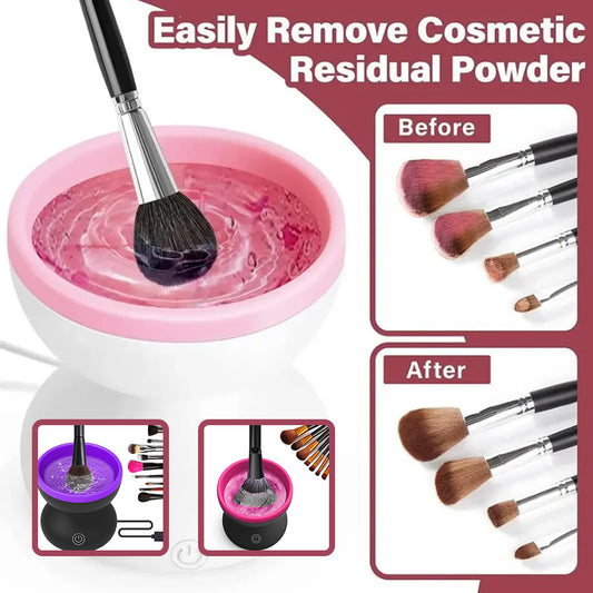 Electric makeup brush cleaner machine