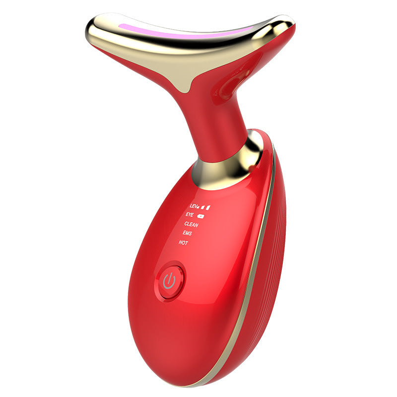 Neck massager in use demonstration