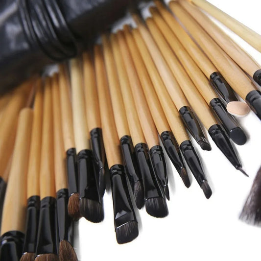 Makeup brush set in travel gift bag